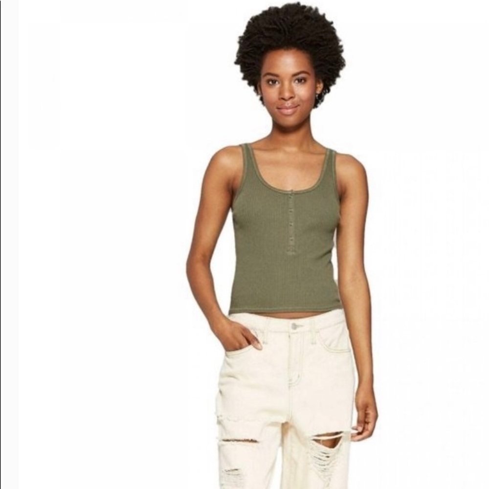 Wild Fable Buttoned Tank Top